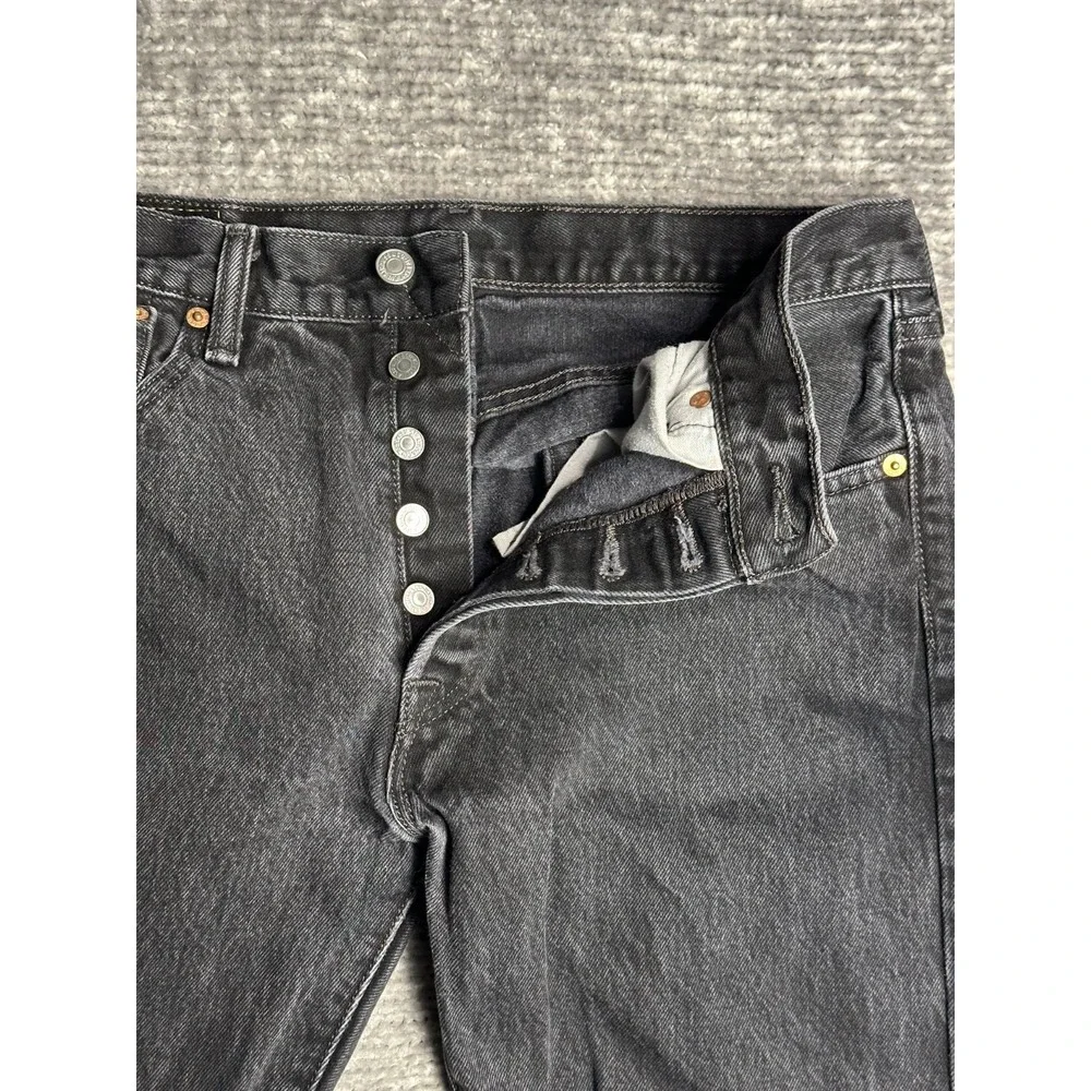 Levi's Men's 501 Slim Flex Fit Black Charcoal Jeans 32x32